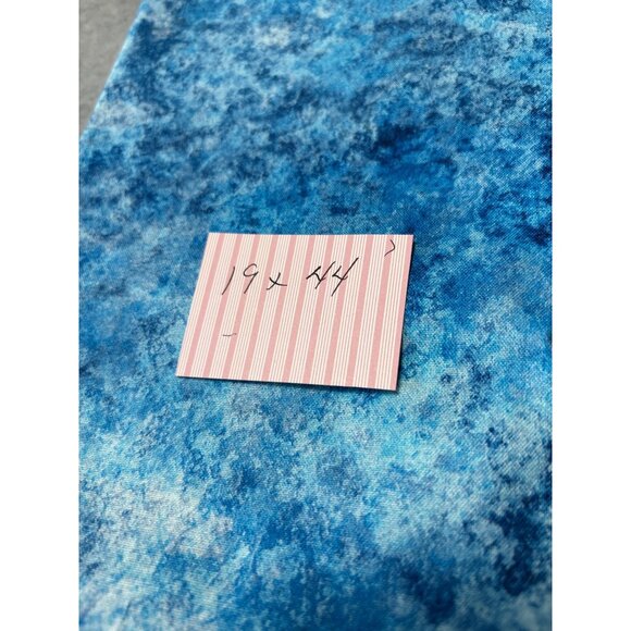 Blue Textured Cotton Fabric 19" x 44" Sewing Quilting - Picture 3 of 4